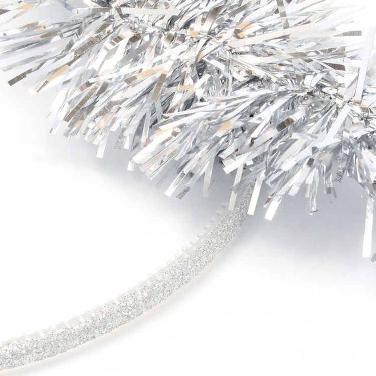 Picture of 72120 SILVER CHRISTMAS HALO ON A NARROW GLITTER BAND 5mm